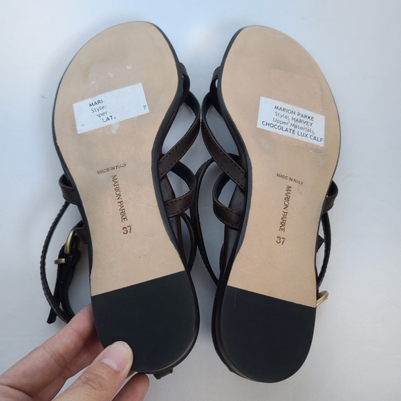 Marion Parke | Harvey Strappy Sandals in Chocolate Brown Lux Calf Size 7 - Picture 11 of 15